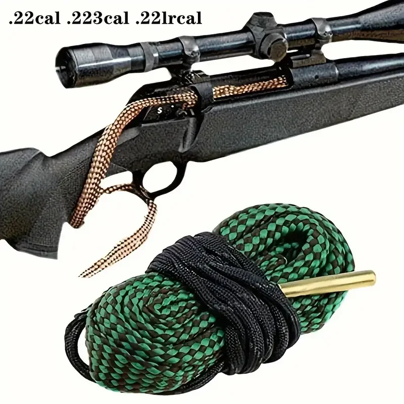 

Змея для чистки пистолета для калибров 22,223 5,56 мм, прочная щетка для веревки из медного спандекса, универсальное средство для чистки стволов винтовки