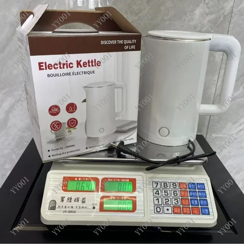 Stainless Steel Electric Kettle Auto Shut-off Fast Boiling Water Heater Anti Dry Burn Kitchen Pot for Home