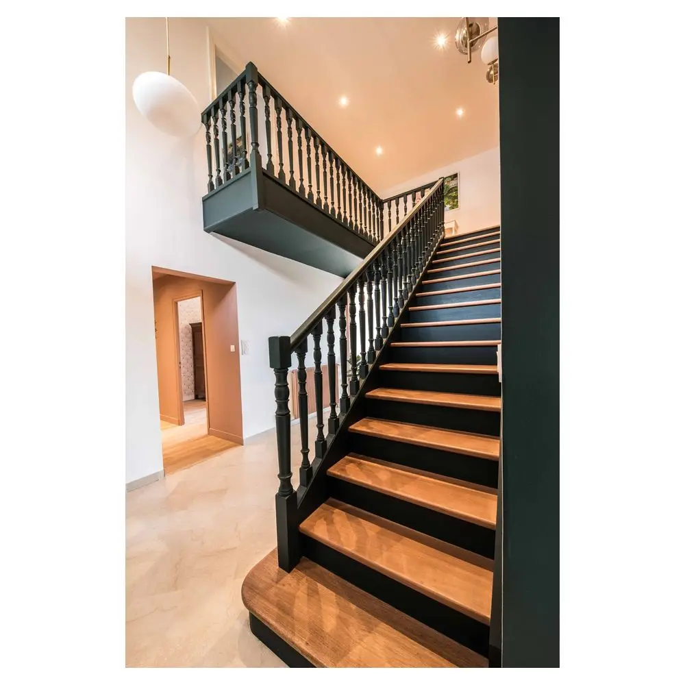 Customization Natural White Panda Marble Straight Stairs Indoor Floating Stair Step with Metal Construction Spiral Floors Stone