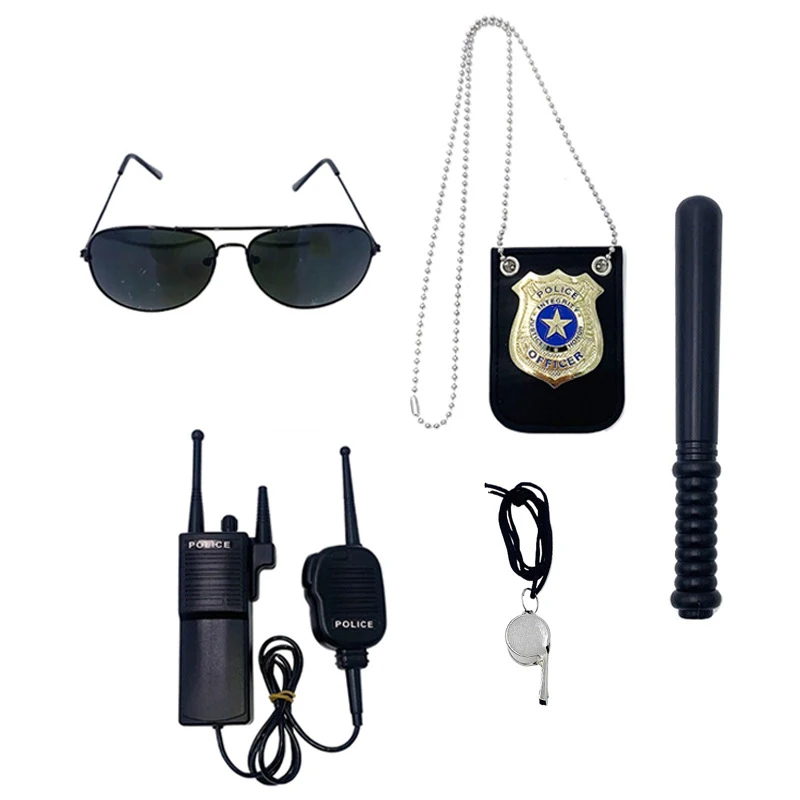 1PCS / 4-teiliges Set Erwachsene Polizei Hut Octagon Flachen Hut Cosplay Leistung Maskerade Spaß Requisiten Polizei Hut uniform Zubehör – Detail 12