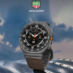 AKGLEADER silicone with leather watch band for Samsung Galaxy Watch 8 classic 46mm 40mm 44mm bands for watch 7Ultra 47mm strap