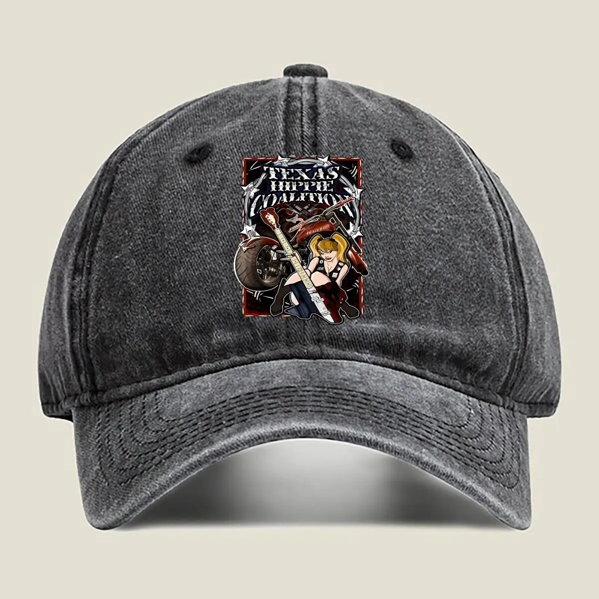 

Аниме Битва — динамическая, манга, черная, экшн — стираная бейсболка с тематическим дизайном