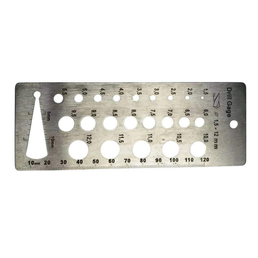 

High Strength Stainless Steel Drill Gauges for Accurate Size Measurement and Easy Identification of Drill Bits