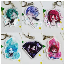 Land of the Lustrous Acrylic Cartoon Anime Pendant Keychains Holder Car Key Chain Key Ring Phone Bag Hanging Gifts 6CM