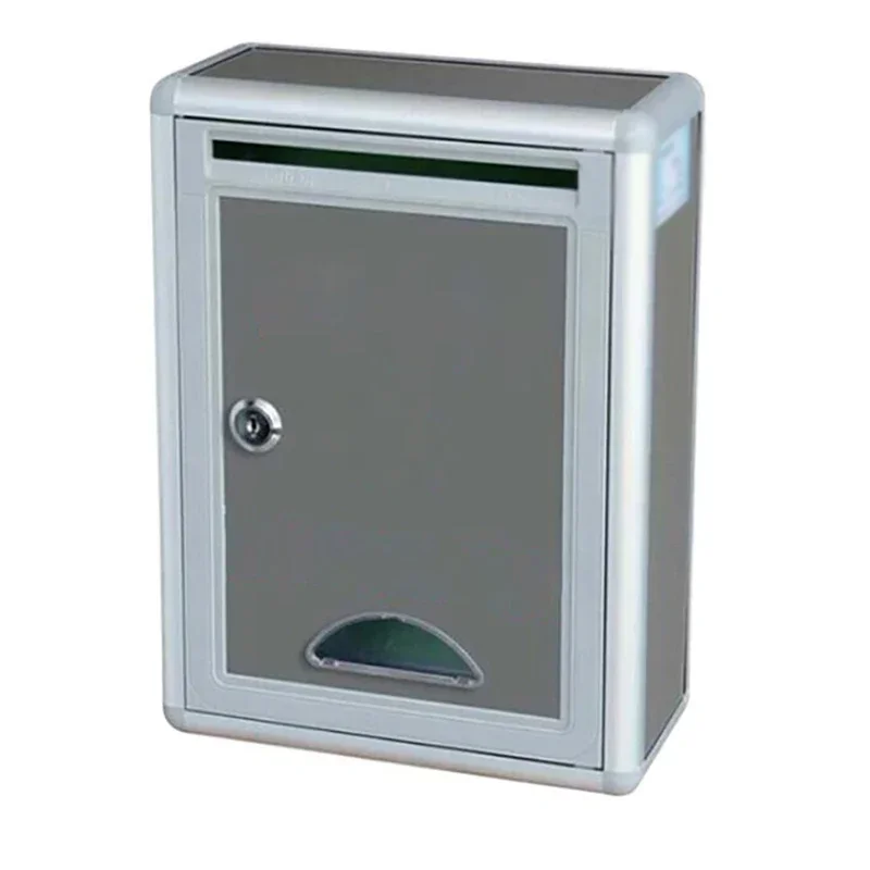 Buzón de aleación de aluminio, buzón de seguridad con bloqueo para exteriores, buzón de sugerencias, correo de periódico, poste de letras,