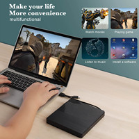 5-in-1 USB 3.0 Type-c external DVD RW Drive DVD CD Player Burner reader Writer optical drives for PC laptop desktop