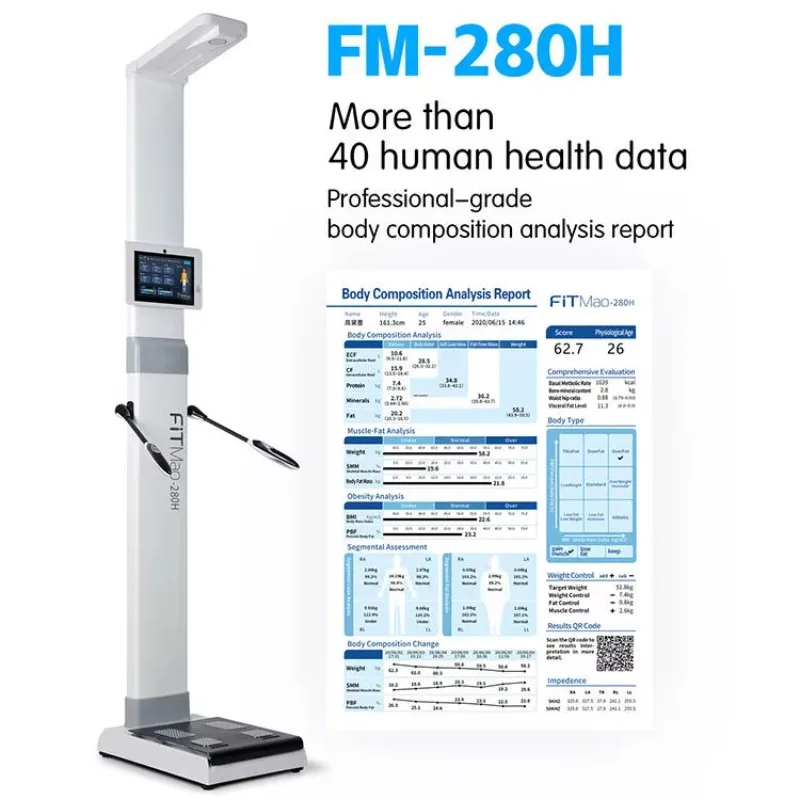 Ultrasonic Electronic  Height and Body Weighing Scale Body Composition Human Hight and Weight Scale