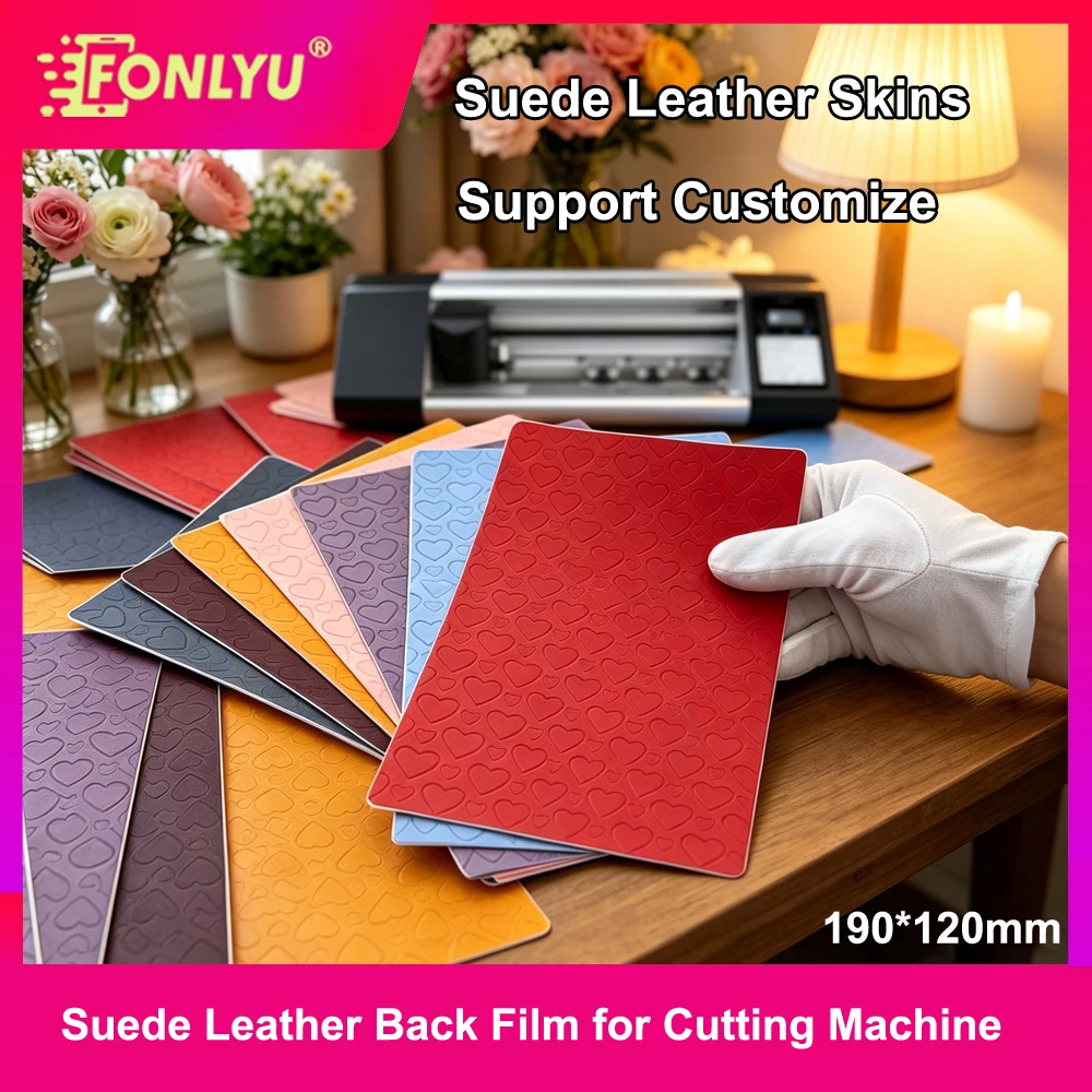 

FONLYU Customiz Leather Back Sticker Phone Screen Protector for Hydrogel Cutting Machine 3D Embossed Back Glass Rear Cover Skin