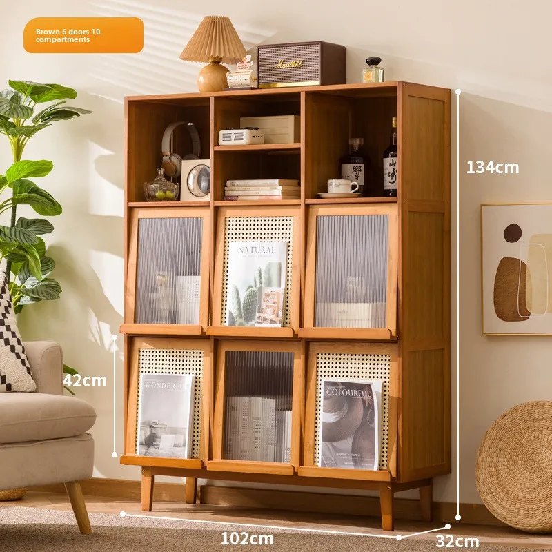 Classic Bookshelf integrated against the wall Bookcase Floor shelf Household cabinet