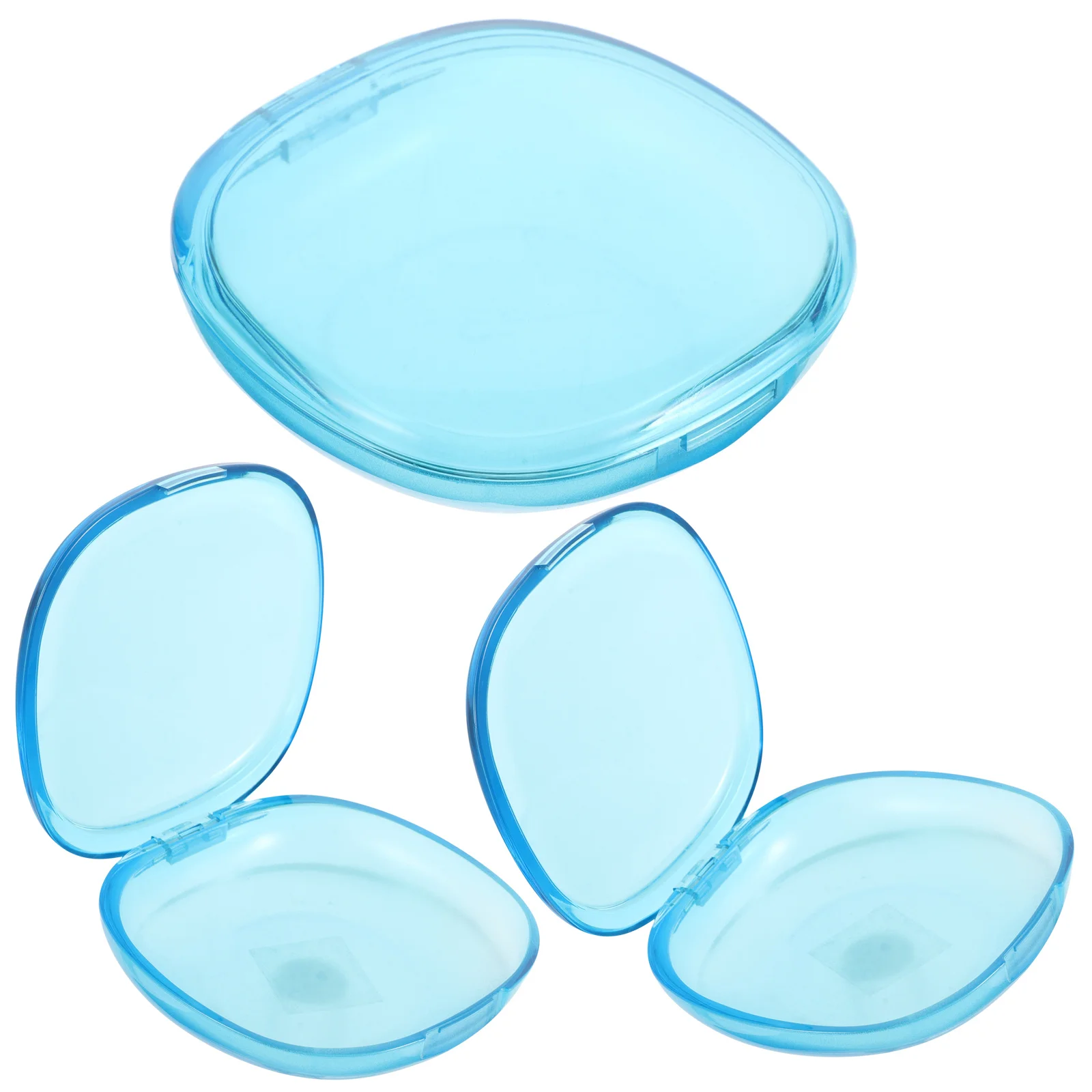 

3Pcs Transparent Retainer Case Portable Travel Denture Box Mouth Guard Holder Retainer Storage Container Dental Braces Box