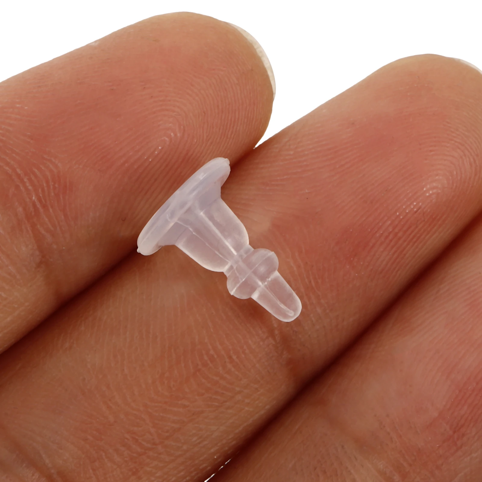 

50 Pcs Plug Earring Plugs Backings for Studs Lifter White Miss
