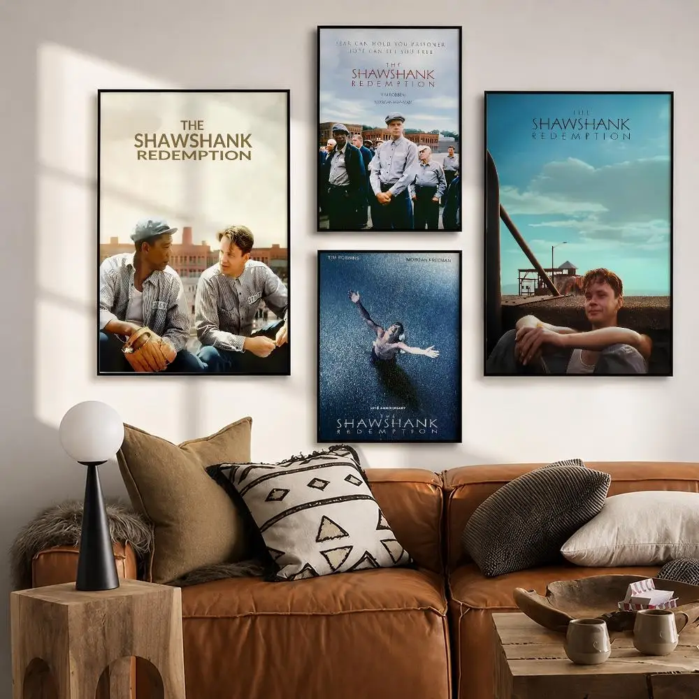 Must-have Entertainment T-The Shawshank RedemptionS Poster Vintage Retro Anime Poster Stickers Peel and Stick Wall Art Home