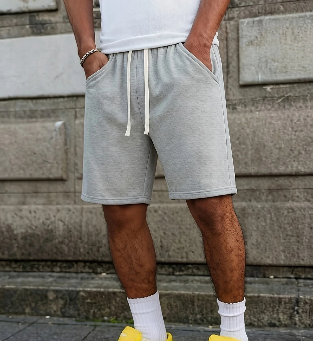 

Men's casual athletic shorts/jogging pants comfortable and soft fabric elastic drawstring waist trendy and cool summer wear