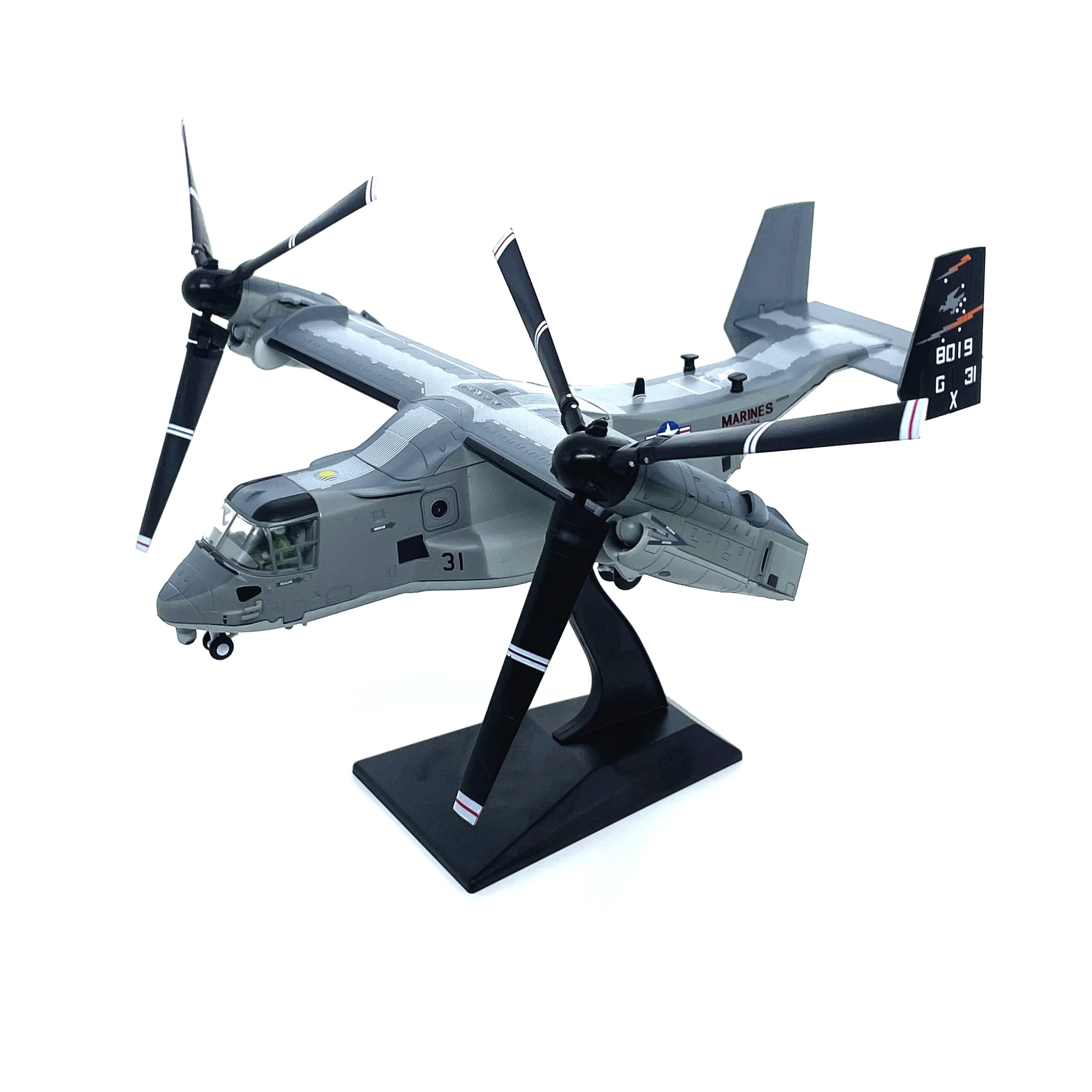 1: 72 WK US MV-22B tiltrotor aircraft (wings can be manually folded) 8019 # static alloy aircraft model