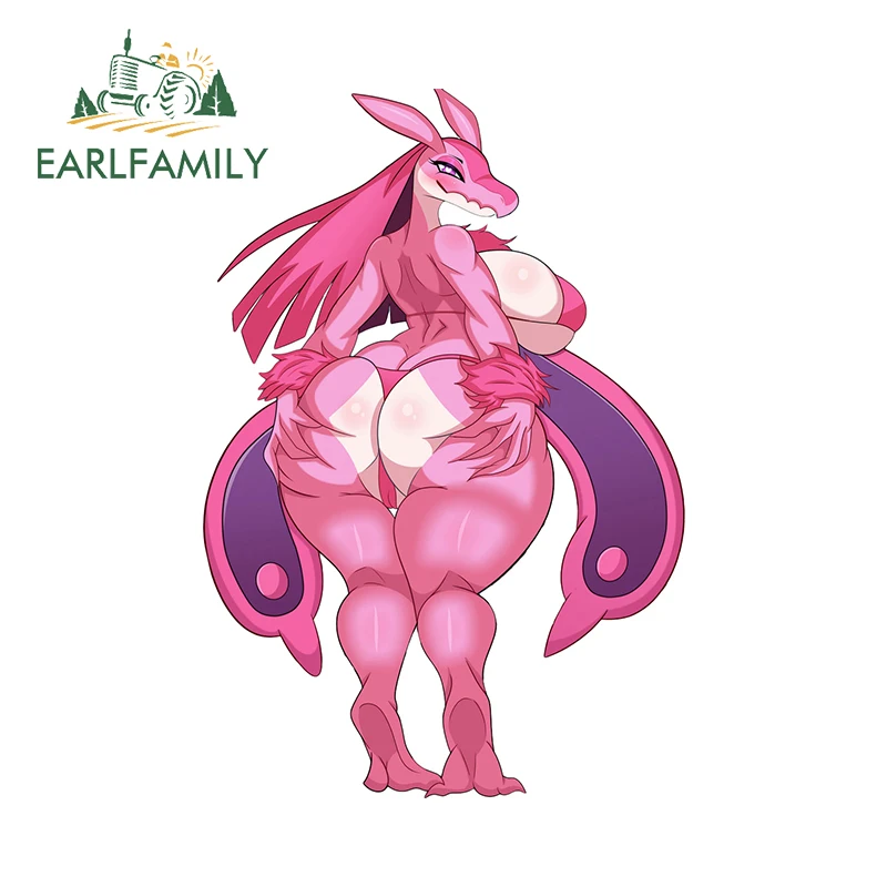 EARLFAMILY Furry Lovander Dragon Monster Hentai Car Stickers NSFW Ass Breasts Bikini Boobs Thicc Sunscreen Car Accessories