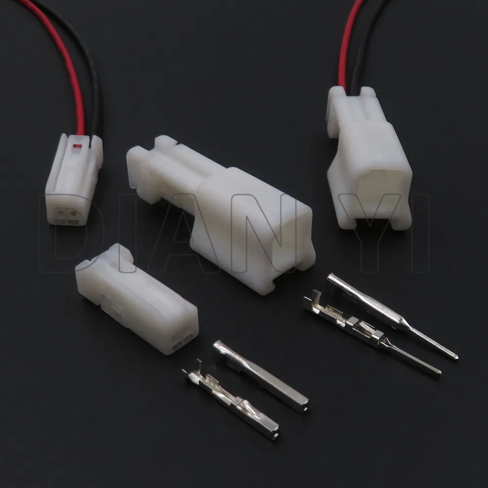 1 Set 2 Way Auto Wiring Connector AC Assembly Car Atmosphere Light Socket Automobile Plug 6098-5071 6098-5070 For Honda Toyota