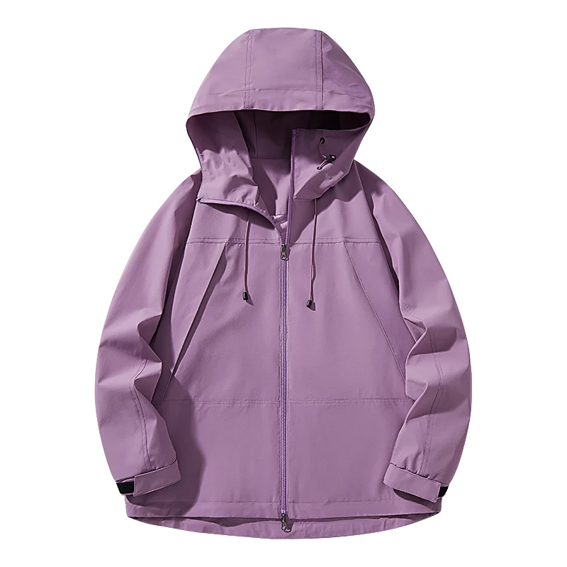 

Легкие мужские куртки с капюшоном, уличное пальто в городском стиле, весна-осень, черный, хаки, зеленый, фиолетовый, верхняя одежда, повседневная базовая верхняя одежда