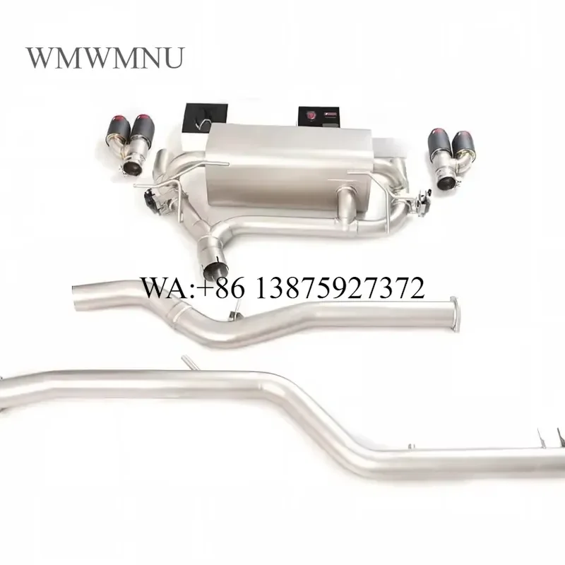 Wmwmnu Valved Cat Back Exhaust System Quad Tip 304 Stainless Steel Muffler for 4 Series 425i 430i G22 G26 B48 2.0T