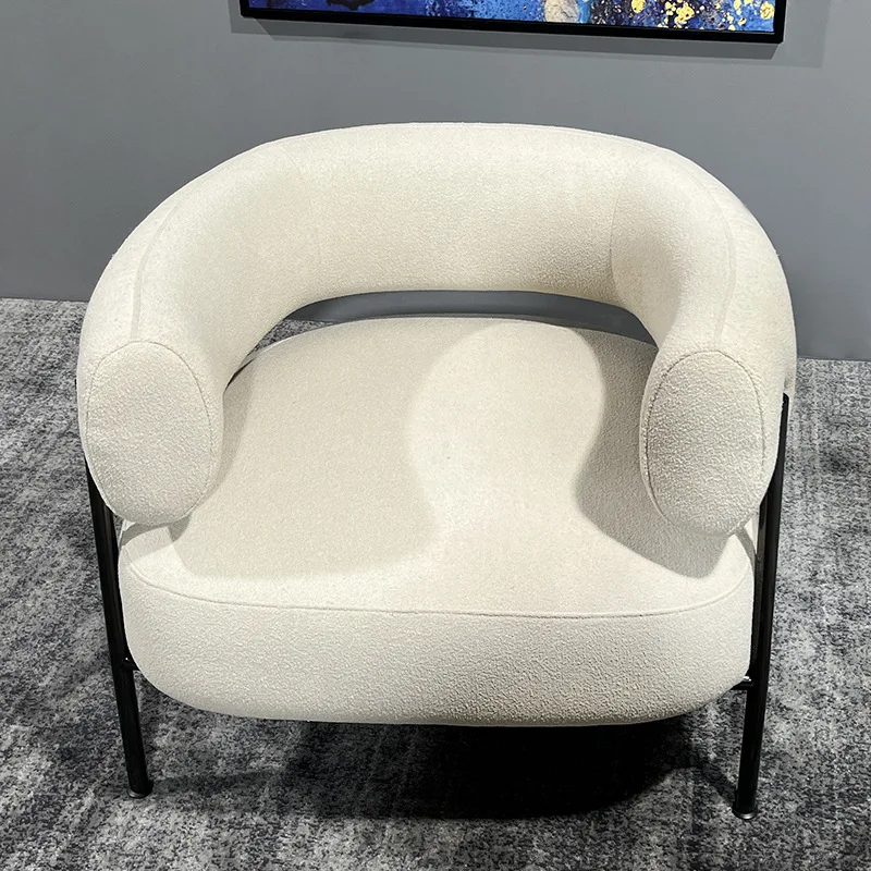 

TTNordic simple living room sofa chair teddy velvet balcony light luxury sofa