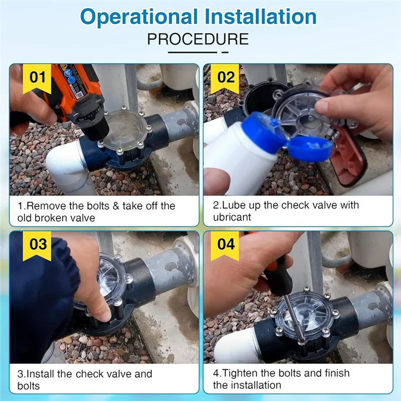 

A36T-7056 Check Valve Covers With Flapper Assembly Compatible With For Zodiac Jandy Spring Check Valve Replacement 7235,7305