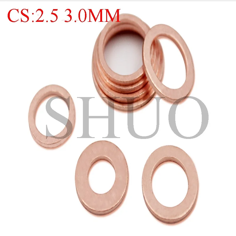 10PCS Copper Washer Sump Plug Oil Seal Fittings CS2.5 3.0MM Boat Crush Gasket Flat Seal Ring Tool Accessories