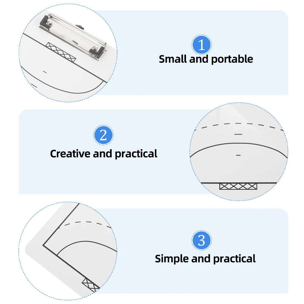 

2pcs Handball Tactical Double Side Coaching Marker Dry Erase Clipboard Wipe Training Aids Sports Competition Whiteboard Match