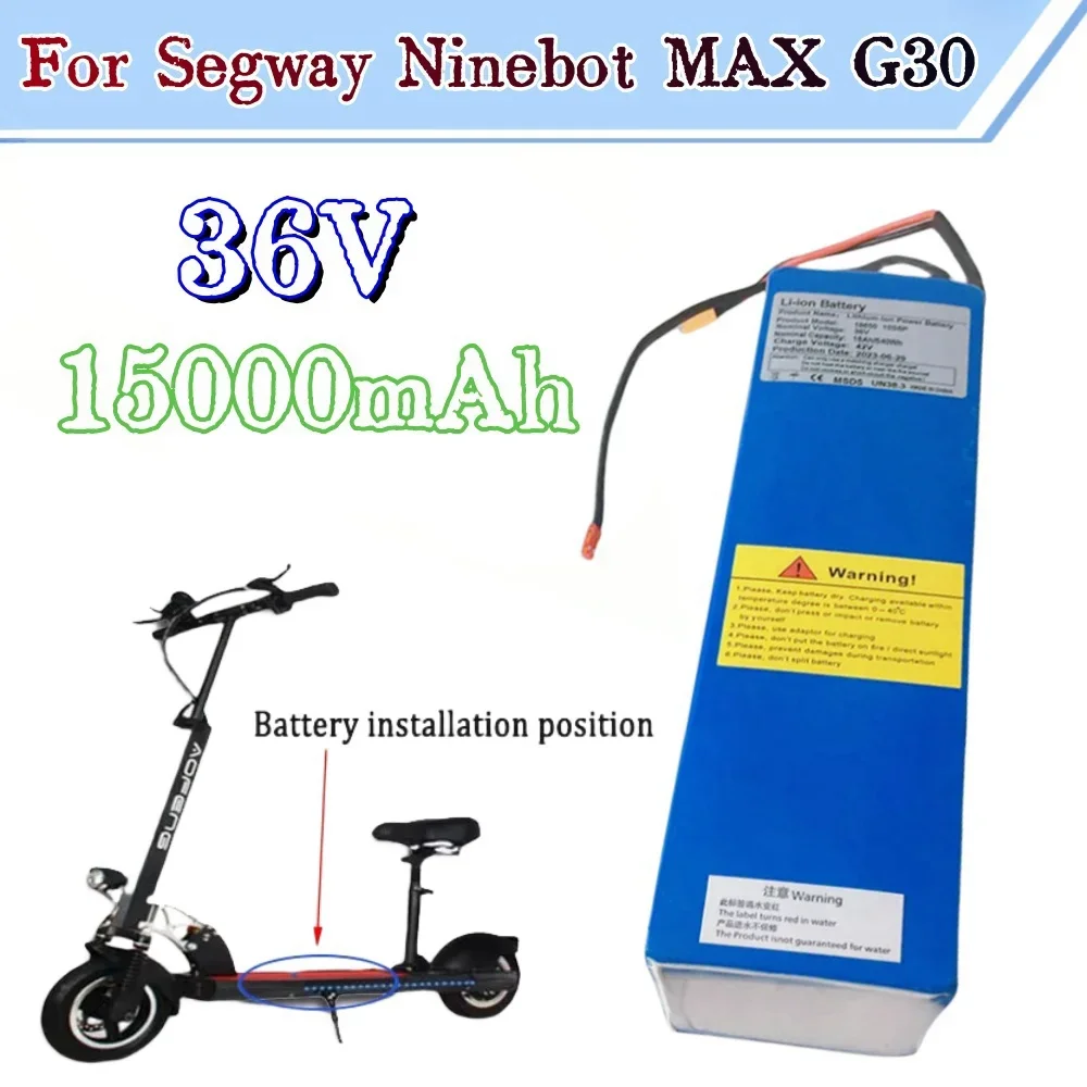 

36V 15000mAH 540wH 18650 Li-ion Battery Pack for Segway Ninebot MAX G30 Electric Scooter