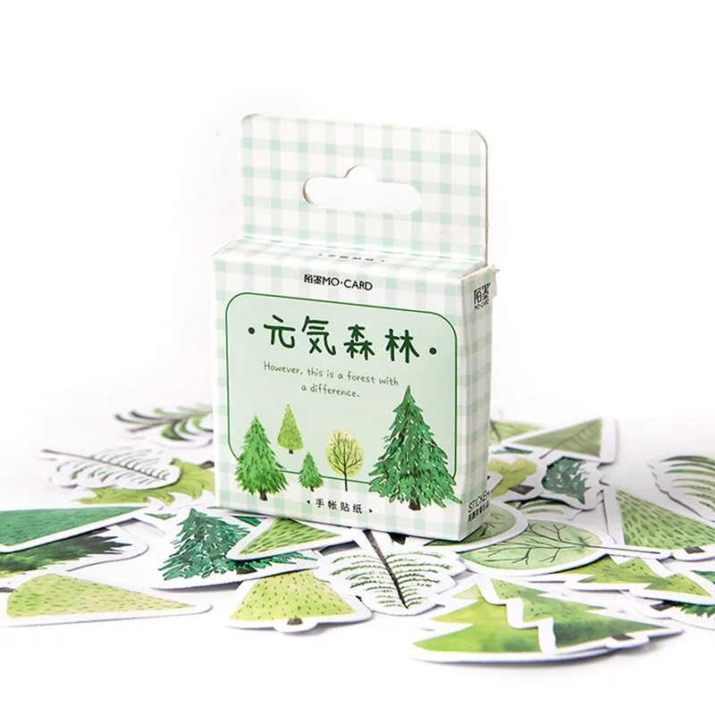 45 stuks vintage plantenstempels, kleine papieren stickers voor doe-het-zelf dagboeken, scrapbooking, kawaii kantoorartikelen, decoratieve stickers.