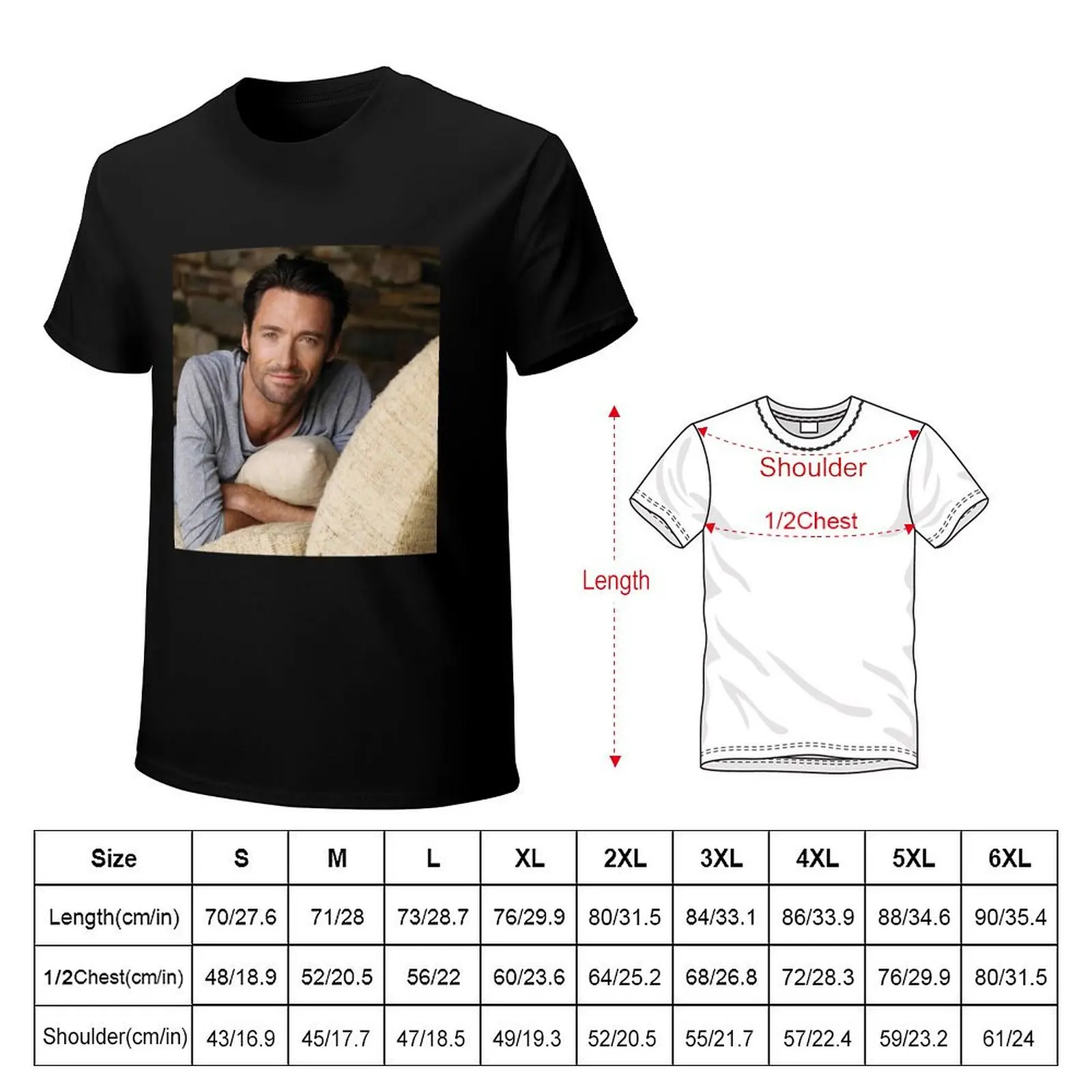 Hugh Jackman T-Shirt Plus Size Workout Short Sleeve Top