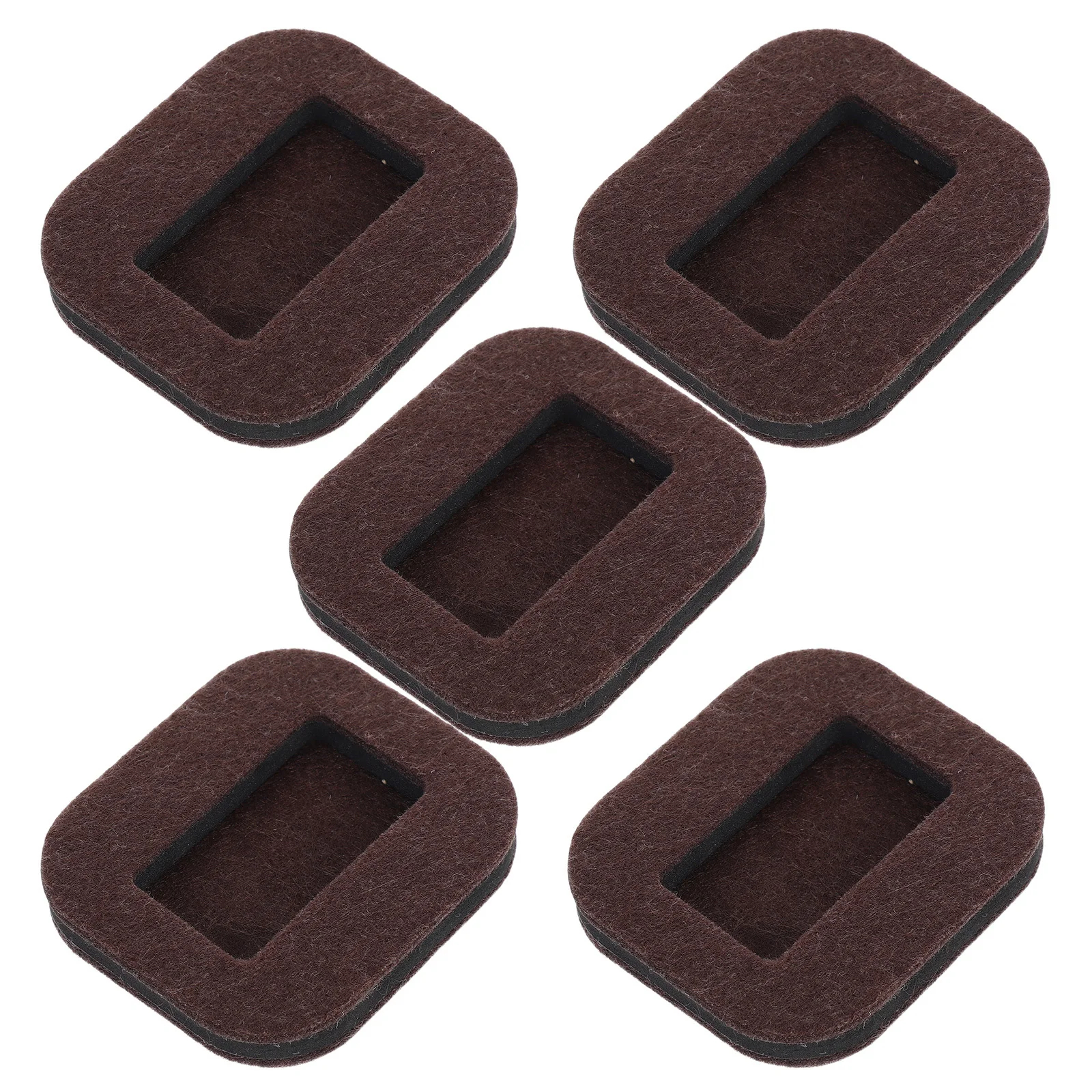 

5Pcs Felt Bottom Caster Cups Non-Slip Furniture Pads for Chair Wheels Anti-Skid Floor Protection Hardwood Tiles Carpets