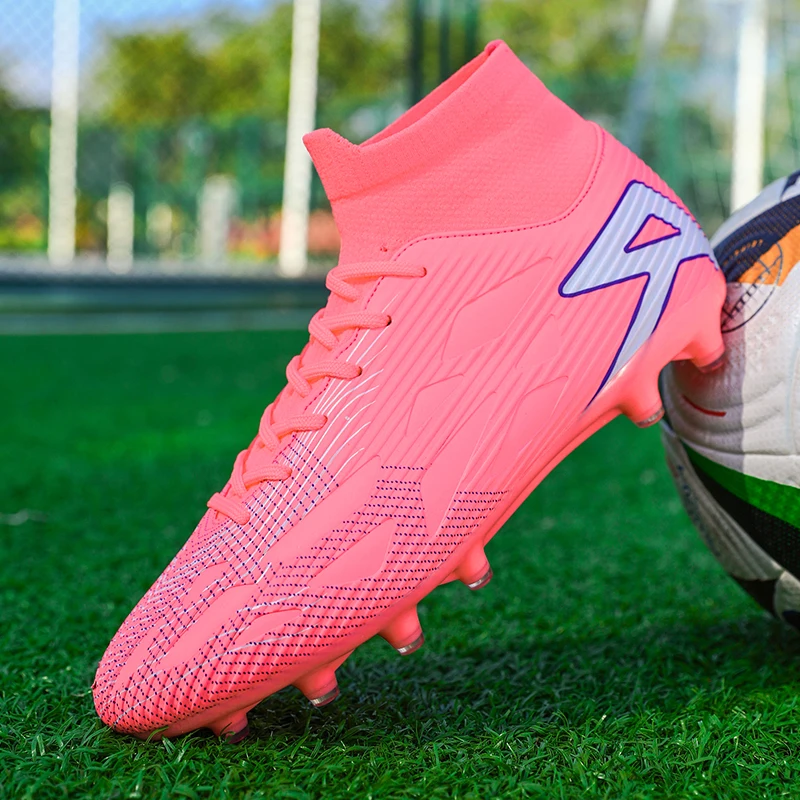 

Мужские высокие футбольные бутсы FG с длинными шипами, футбольные бутсы для взрослых, легкие профессиональные спортивные тренировки