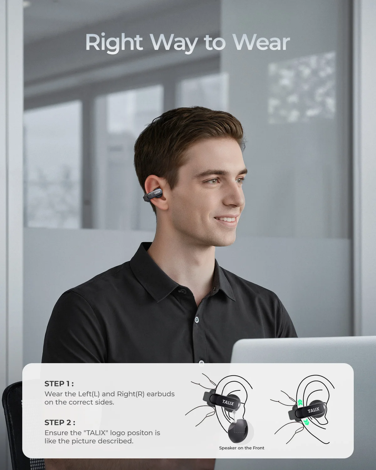 TALIX G1 wireless earbuds fil Bluetooth 5.3 bone conduction headphones nothing earbuds HiFi Sound Quality Waterproof