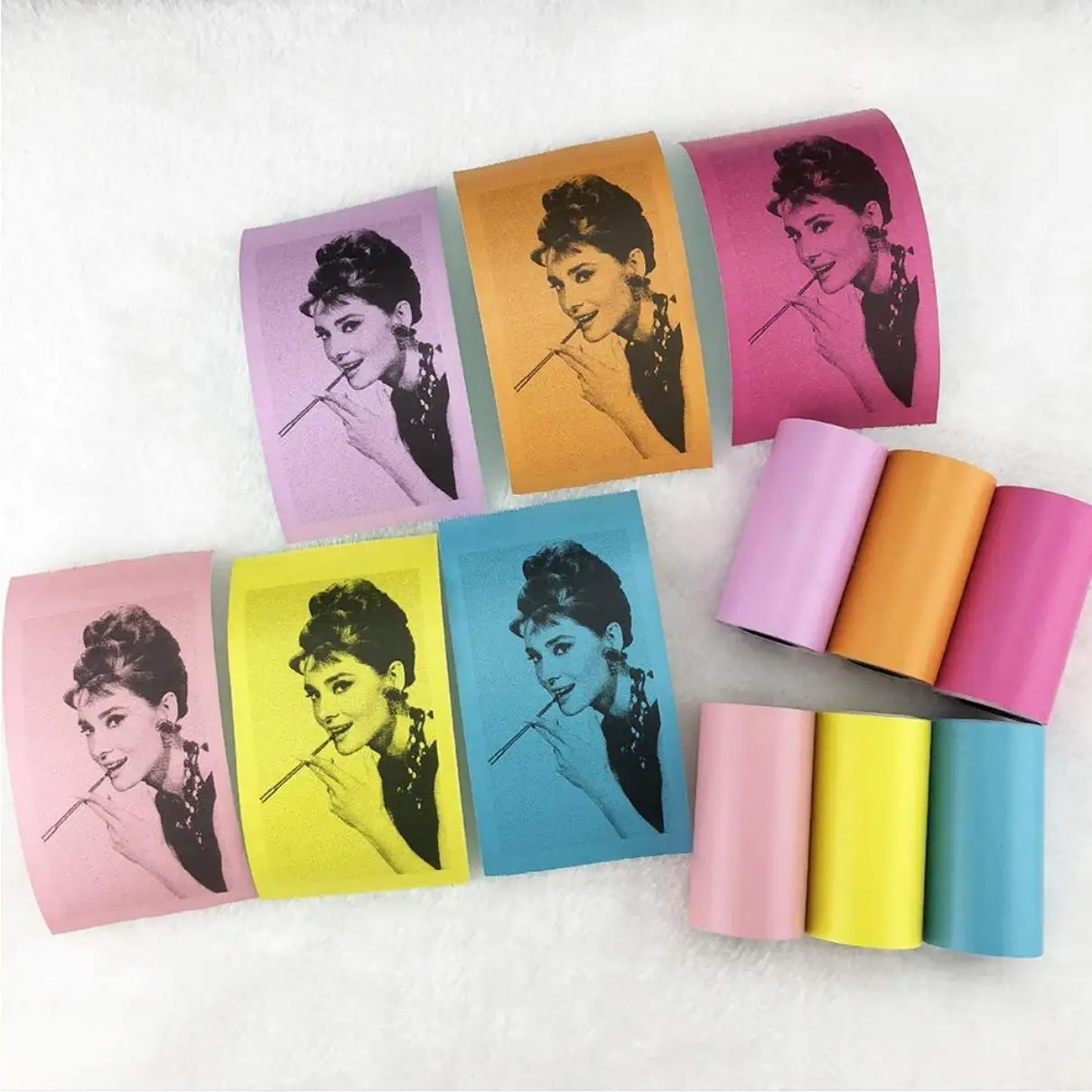 6 Color Sticker Thermal Paper Roll 57mm for Mini Portable Printer Label Receipt Photo Paper Safe Free BPA Smooth Printing