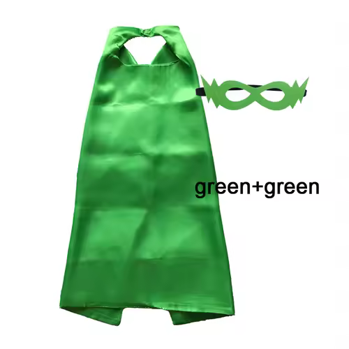 Superhero Capes with Mask REVERSIBLE Two Colored Child Cape Birthday Party Favor Satin Solid Capes Boys Girls Satin Capes - Image 19