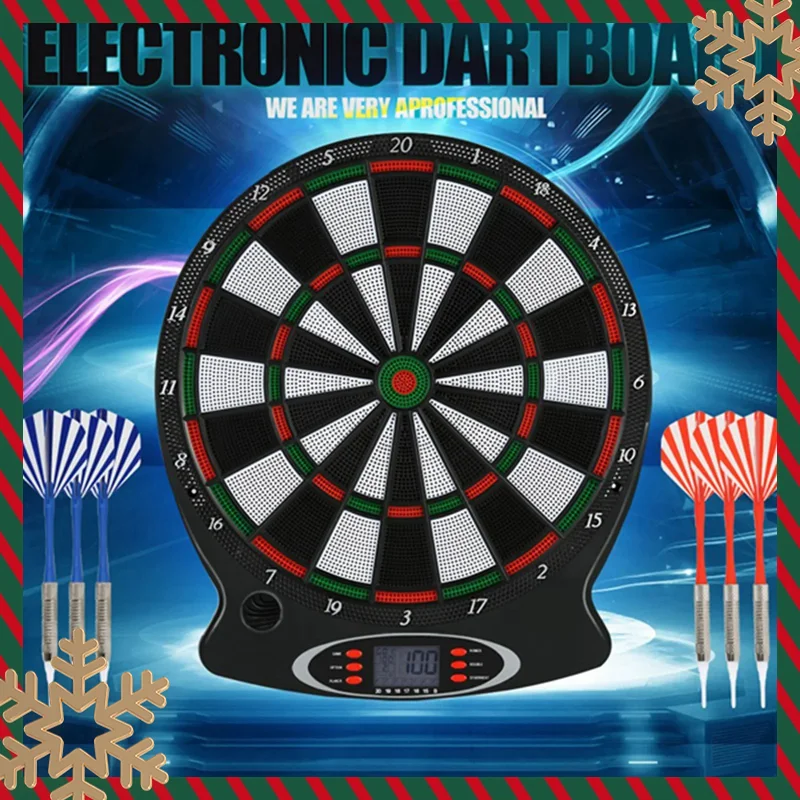 

1pc Professional Electronic Hanging Dartboard LCD Scoring Indicator Dart Game With 6pcs Darts