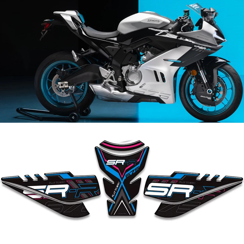 

For CFMOTO 675SR-R 675SRR 675 SR R 675SR Motorcycle Tank Pad Side Grips Gas Fuel Oil Knee Protector Stickers Decals 2024 2025