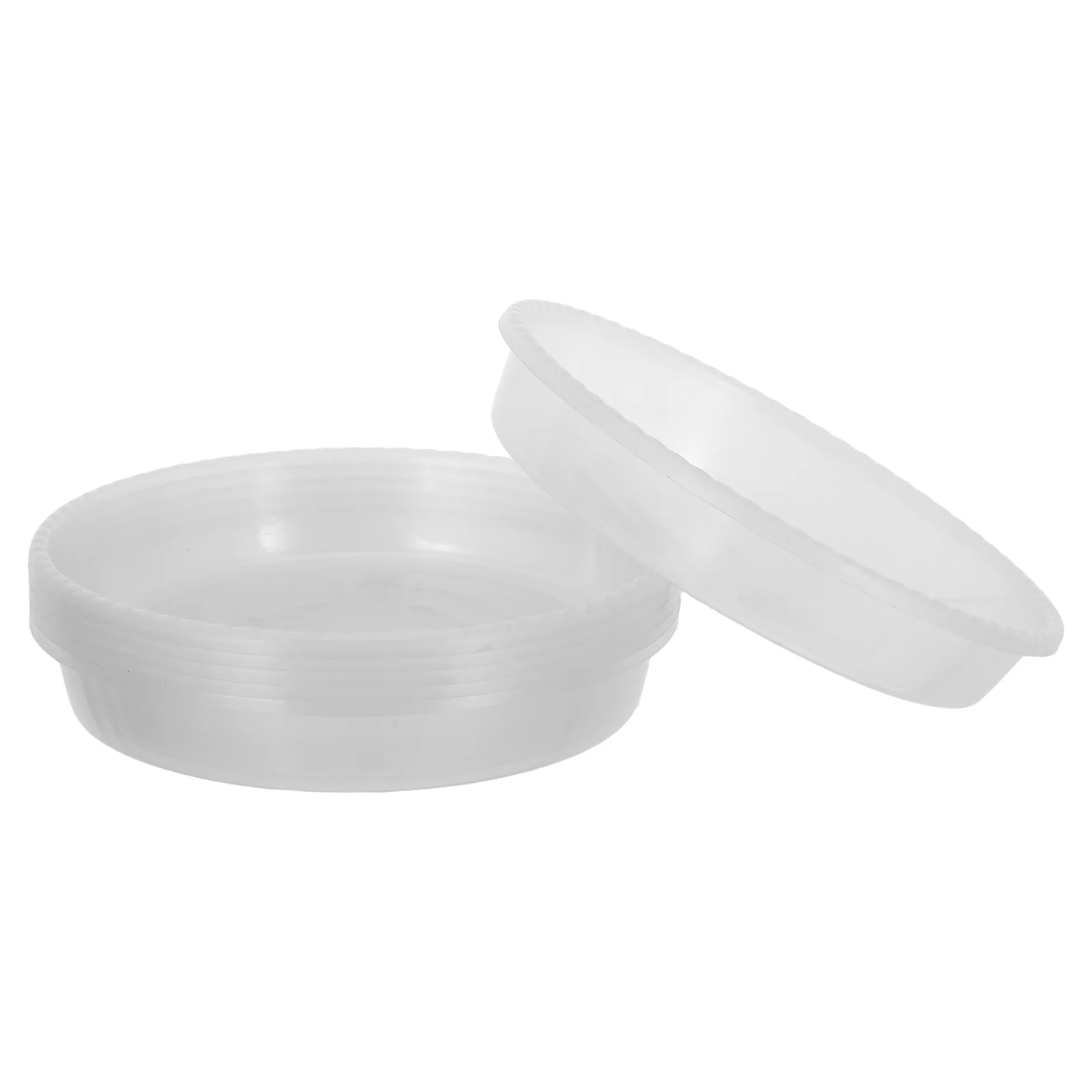 

6 Pcs Plant Water Tray Flower Pot Drip Trays Drain Flowerpot Clear Saucer Plastic