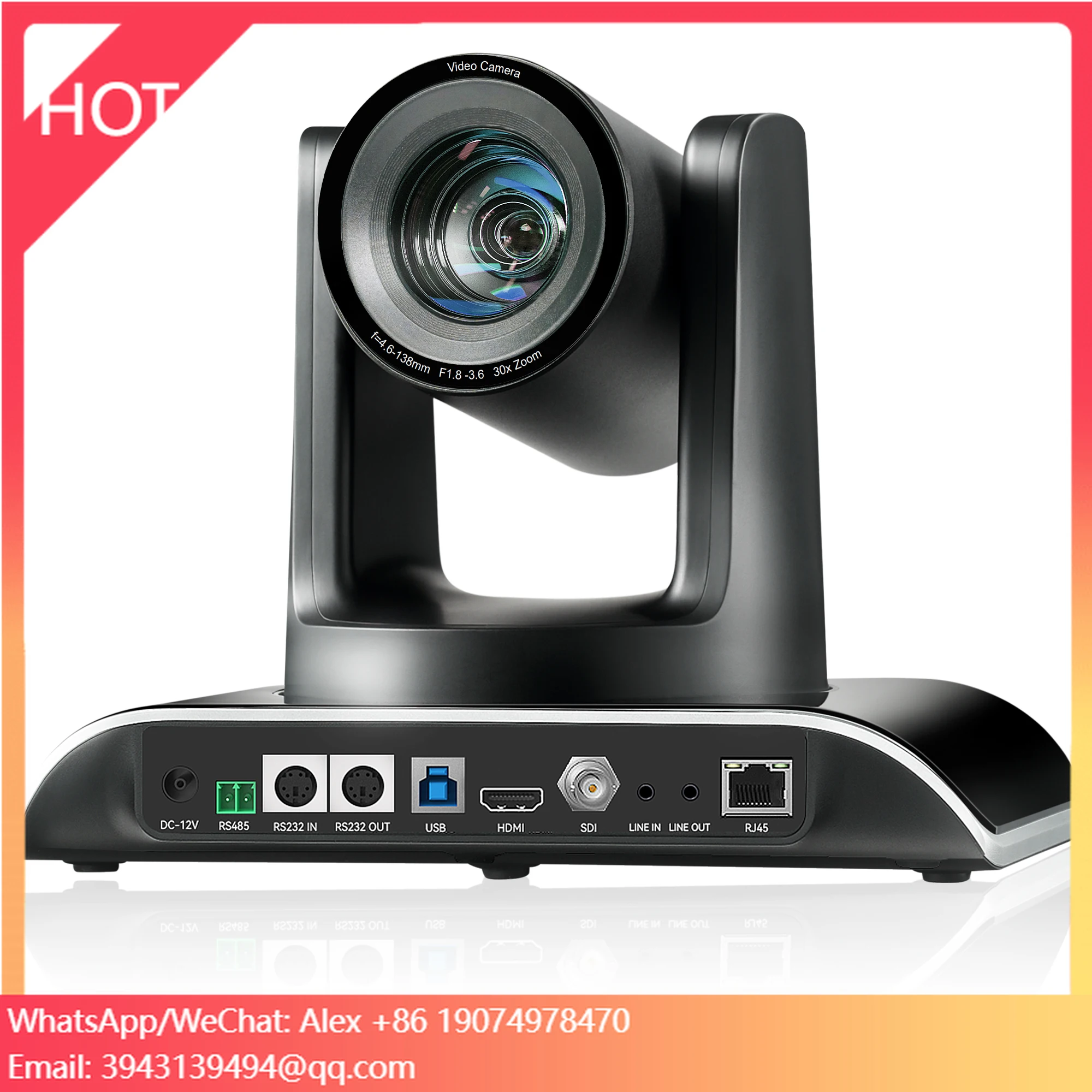 AI Auto Tracking NDI POE Camera IP SDI HD-M1 USB3.0 Output 30x Optical Zoom 1080P60FPS PTZ Camera