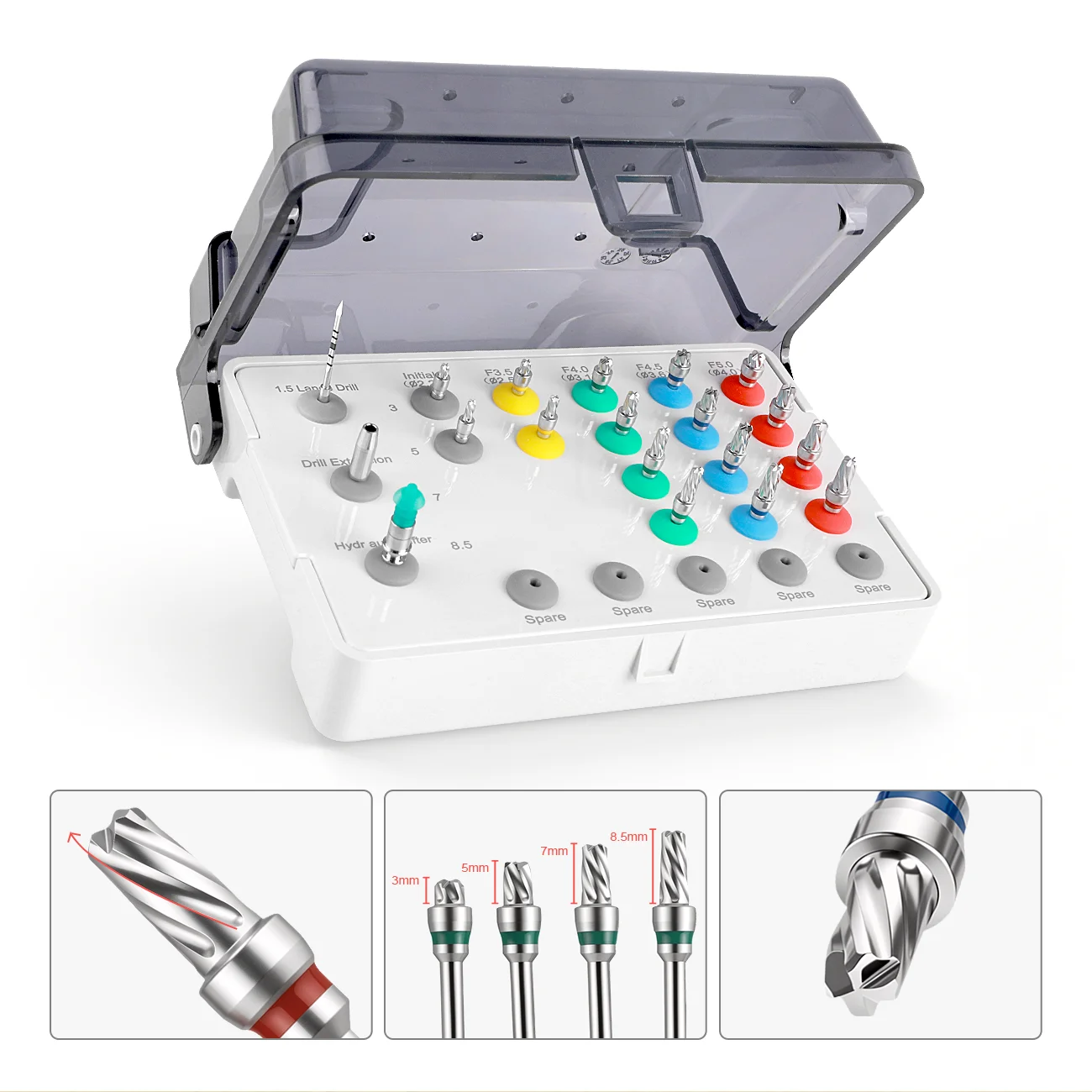 

1 Set Dental Easy Bone Compaction Kit Fit Hiossen Implant Sinus Lift Kit for Soft Bone Dental Implant drill Tool