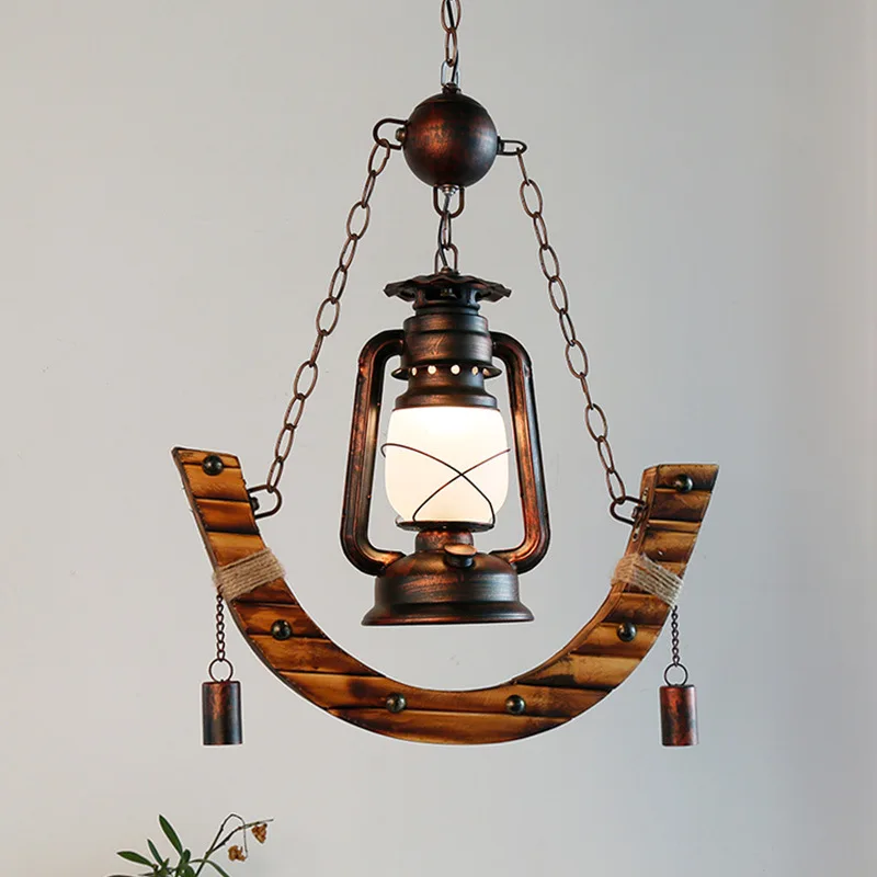 Country Kerosene Lamp Chelier Bamboo Lamp Restaurant Bamboo Weaving Chelier Pendent Ceiling Light  Lustres