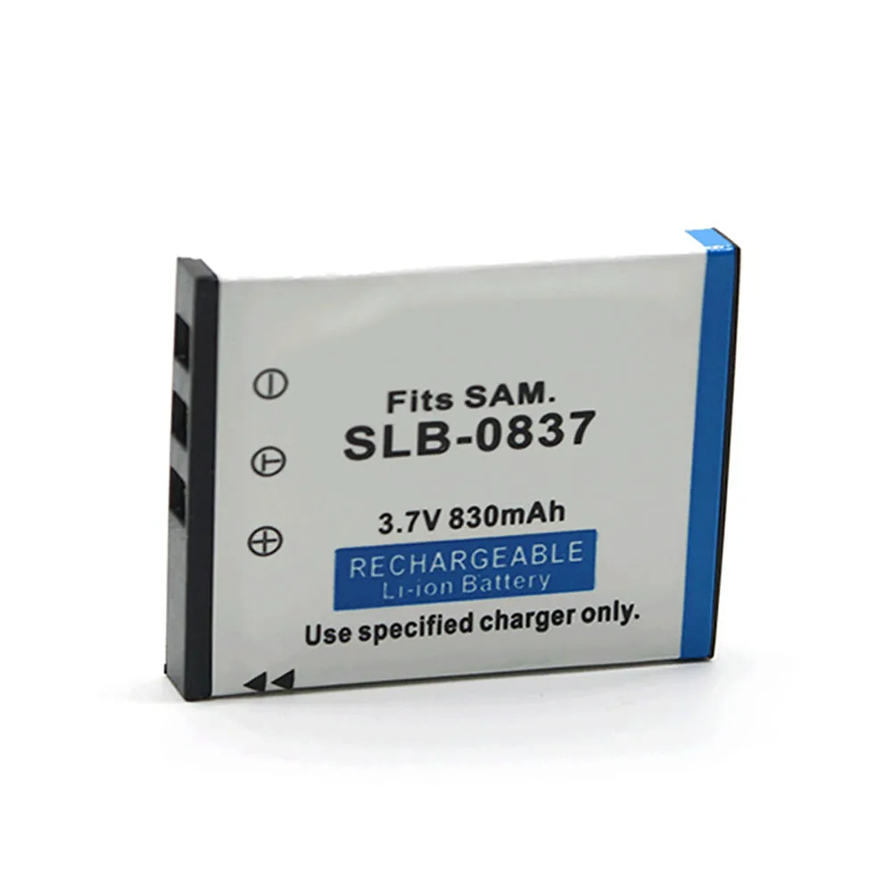 Paquete de batería de litio para Samsung SLB-0837 83T I6 I70 NV3 NV5 NV7 L50 L80 PMP I70 I70S 700 80 3,7 V 830mAh, baterías de iones de litio para cámara