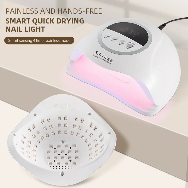 320W UV LED Lamp For Nail Manicure 72 LEDS Professional Gel Polish Drying Lamps With Timer Auto Sensor Equipment Tools