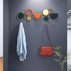 NoPunch Wrought Iron Hanging Hook Wall Hanger Home Storage Decorative Entryway Hook AllMatch Design for Any Room