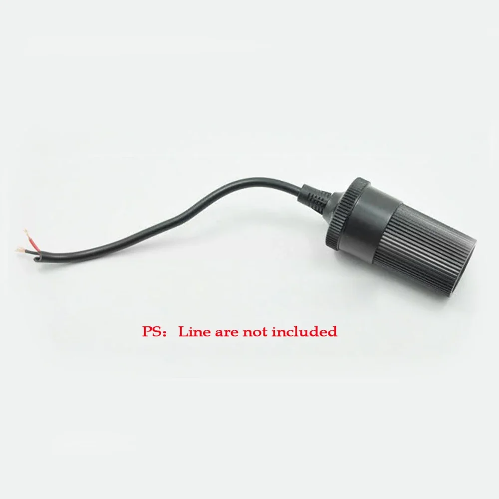 Black Car Cigarette Lighter Socket Cigarette Lighter Plug Car Charger Socket Universal 12V/24V Interior Replacement Parts Auto
