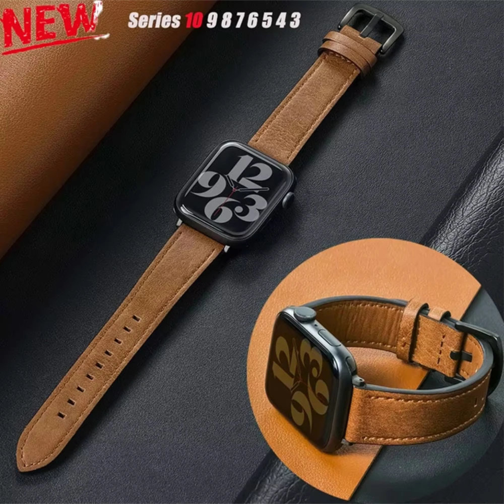 No Gap Lederarmband-Anschluss für Apple-Armband Ultra 2 49 mm 10 9 7 8 6 SE 44 mm 40 mm Armband 38 42 mm hochwertiges 45 mm 41 mm Band ﻿