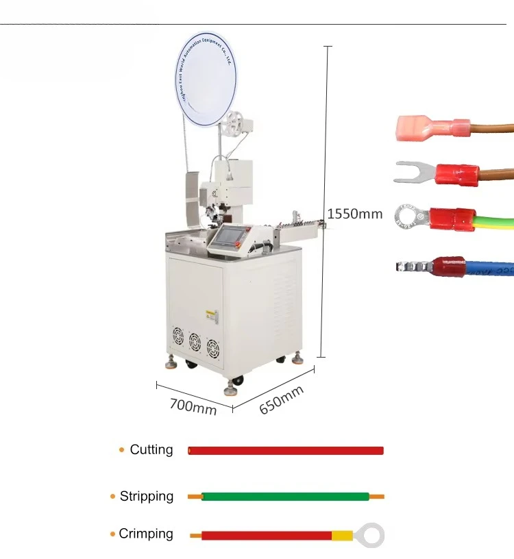 NewAutomatic Single Head Plastic Shell Terminal Crimping and Twisting Machine EW-21D Cutting Stripping Terminal Crimping Machine