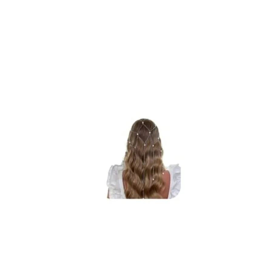 Multi-layered Tassel Pearl Headband Chain for Women Wedding Bridal Pearl Hair Clip Chain Headpiece Summer Beaded Headdress Jewe