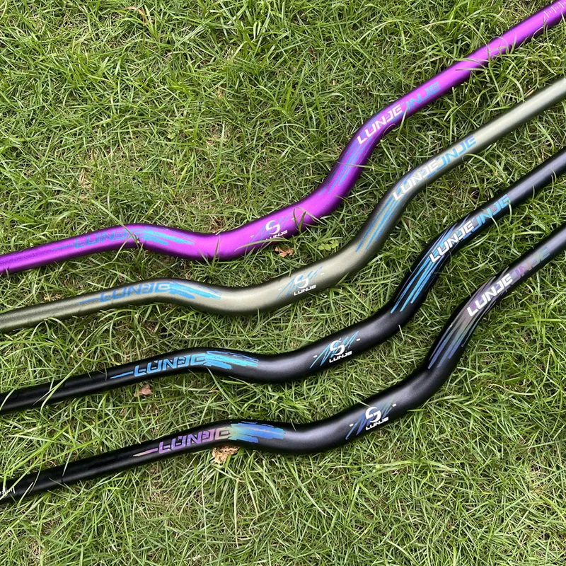 

LUNJE Handlebar 780mm Aluminum Alloy MTB Handlebar 31.8 Swallow Handle Bar With Reflective Markings 35/55/120MM Rise