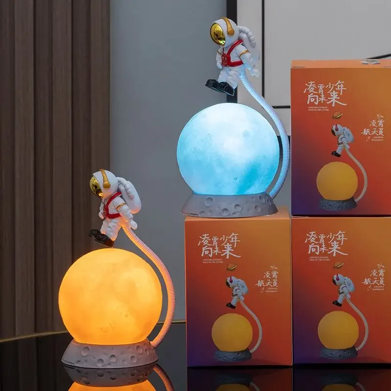 

Suspended Astronaut Ornament Lunar Lamp Cute Little Night Light Home Decoration Housewarming Gift Suitable For Children