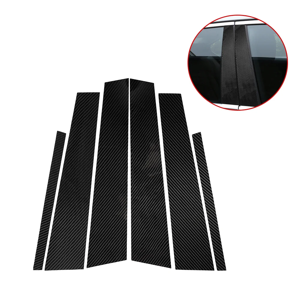 

6pcs Car Window B-Column Decoration Stickers Carbon Fiber for BMW 3 Series G20 G28 325li 330d 335 2019 2020 Car Accessories